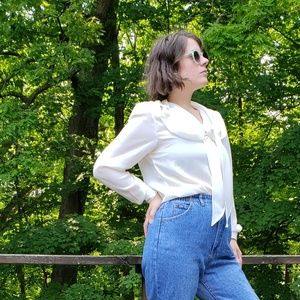 80's Leslie Fay Blouse-Size 8